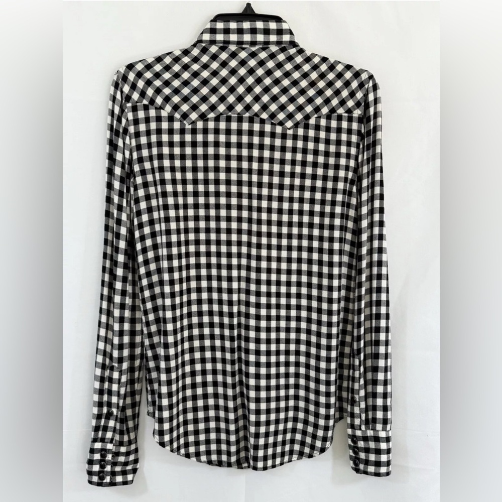 Polo Ralph Lauren Womens Black White Gingham Collared Button Up Shirt Si… - Picture 3 of 8